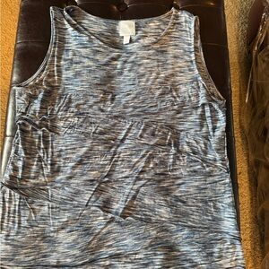 Sunday blue and White Sleeveless Tank Top size XL